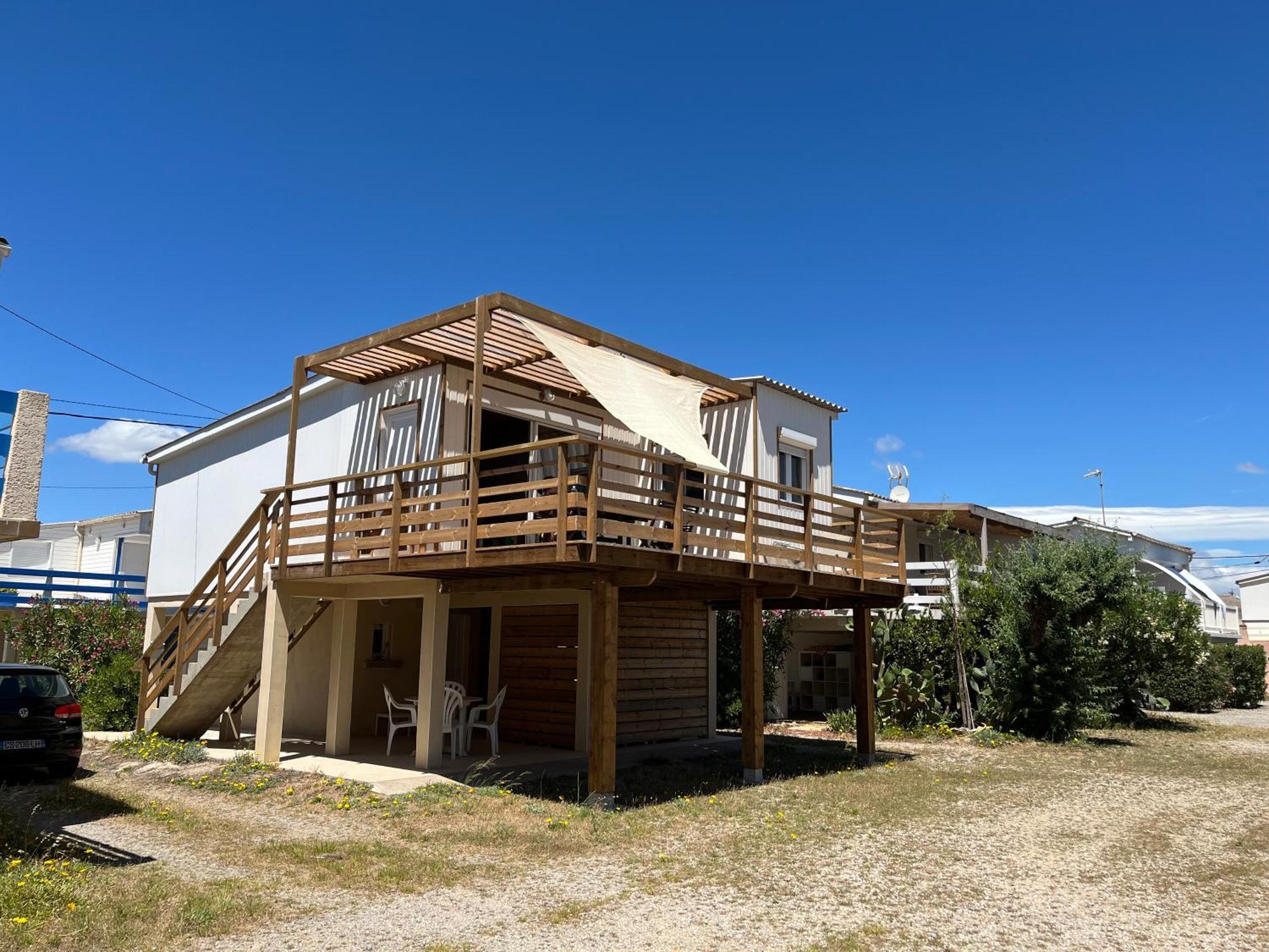 Maison Chalet 200 M De La Plage Climatisation Et Wifi Gruissan Extérieur photo
